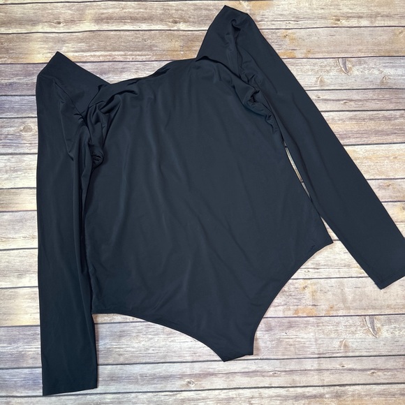 Calvin Klein Womens Square Neck Fitted Bodysuit black XL - Picture 5 of 6